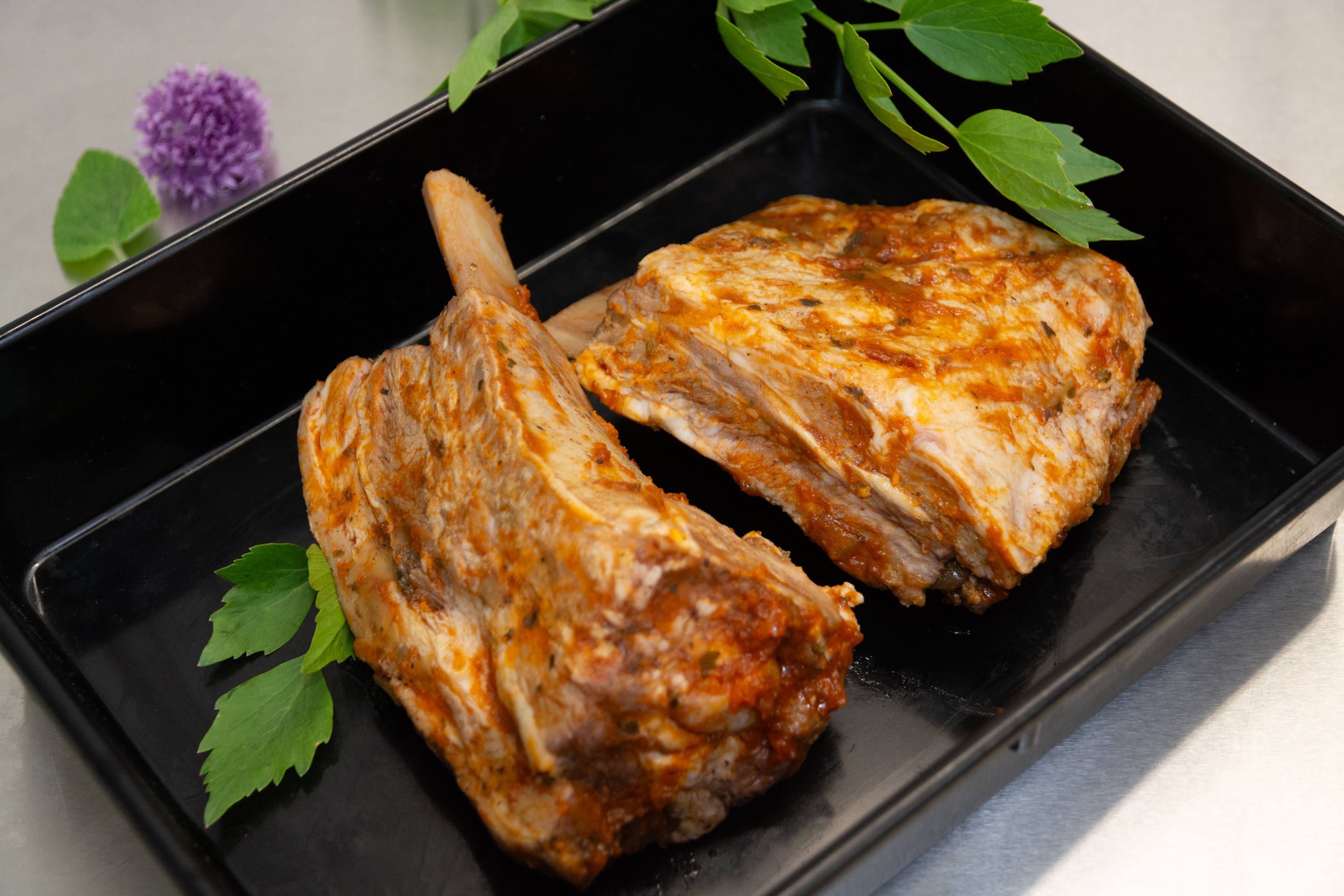 Grillrippchen, vorgekocht und mariniert