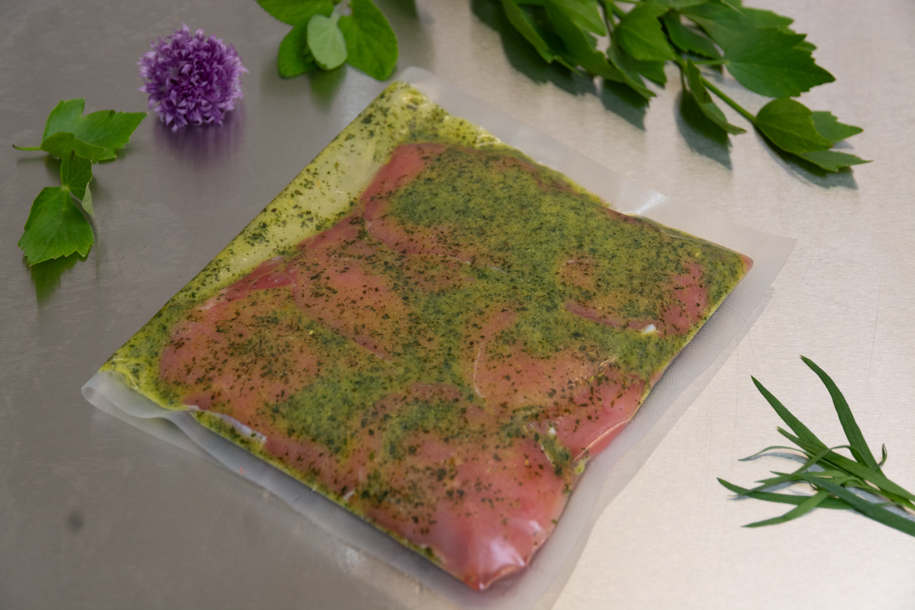 Kalbskarree-Steak in Scheiben