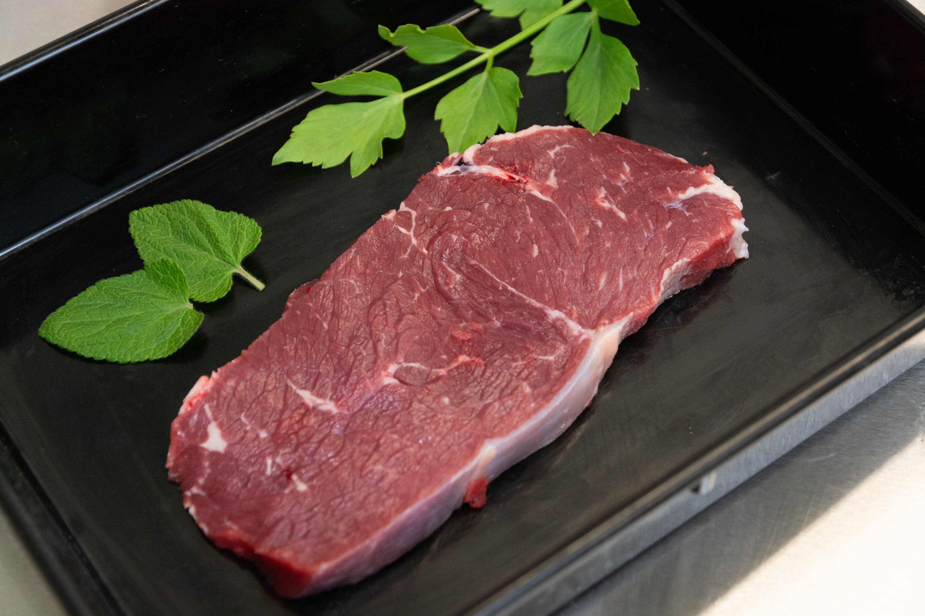 Rumpsteak in Scheiben
